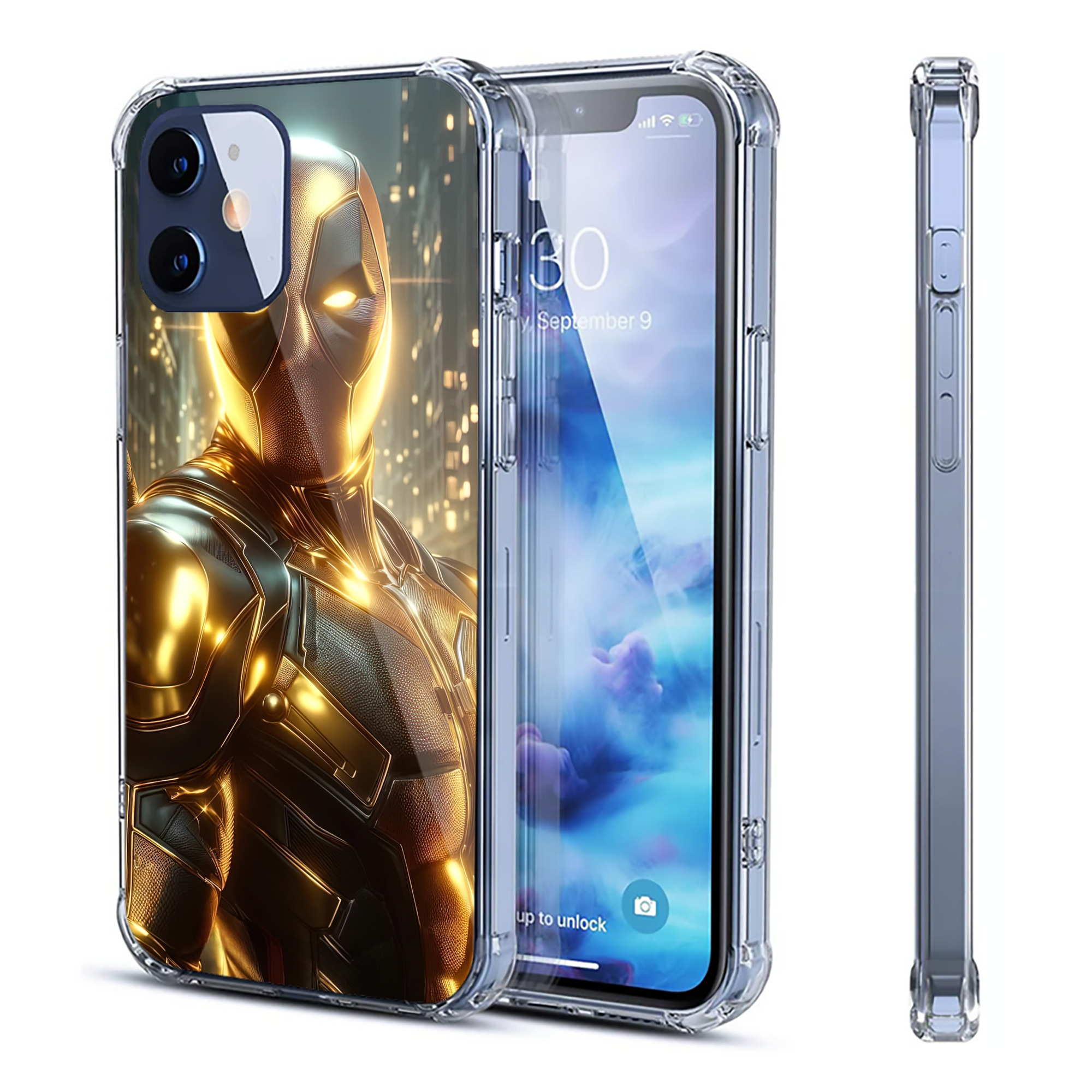（画像用） Deadpool デッドプール 【iPhone 12シリーズ対応】透明スマホケース（クリアソフトケース）